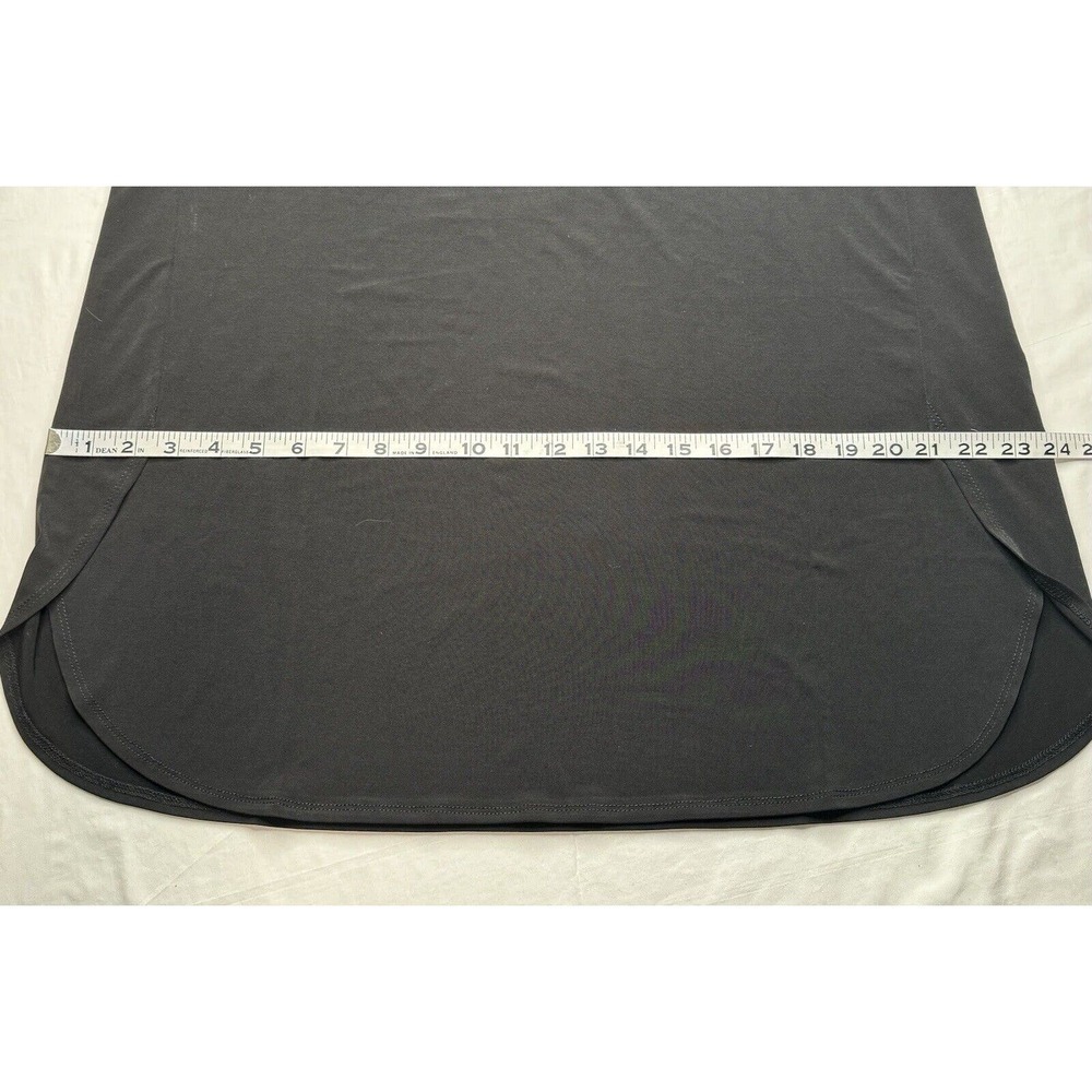 Susan Graver L Modern Essentials Black Top Rounded Split Hem A352184 Preowned​​ - Picture 7 of 11